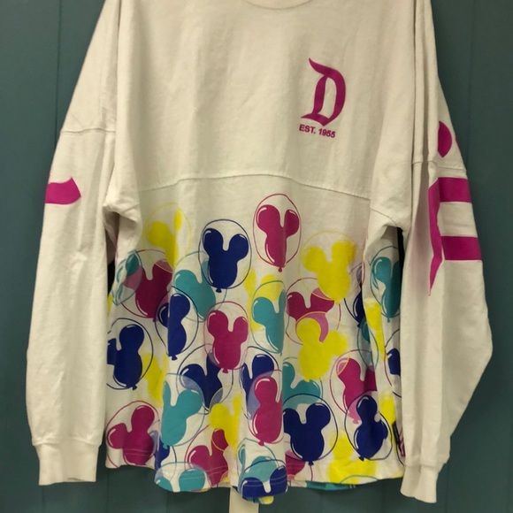 Disneyland Resort Spirit Jersey Longsleeve Shirt Disney Parks Mickey Balloons XL - Picture 5 of 5